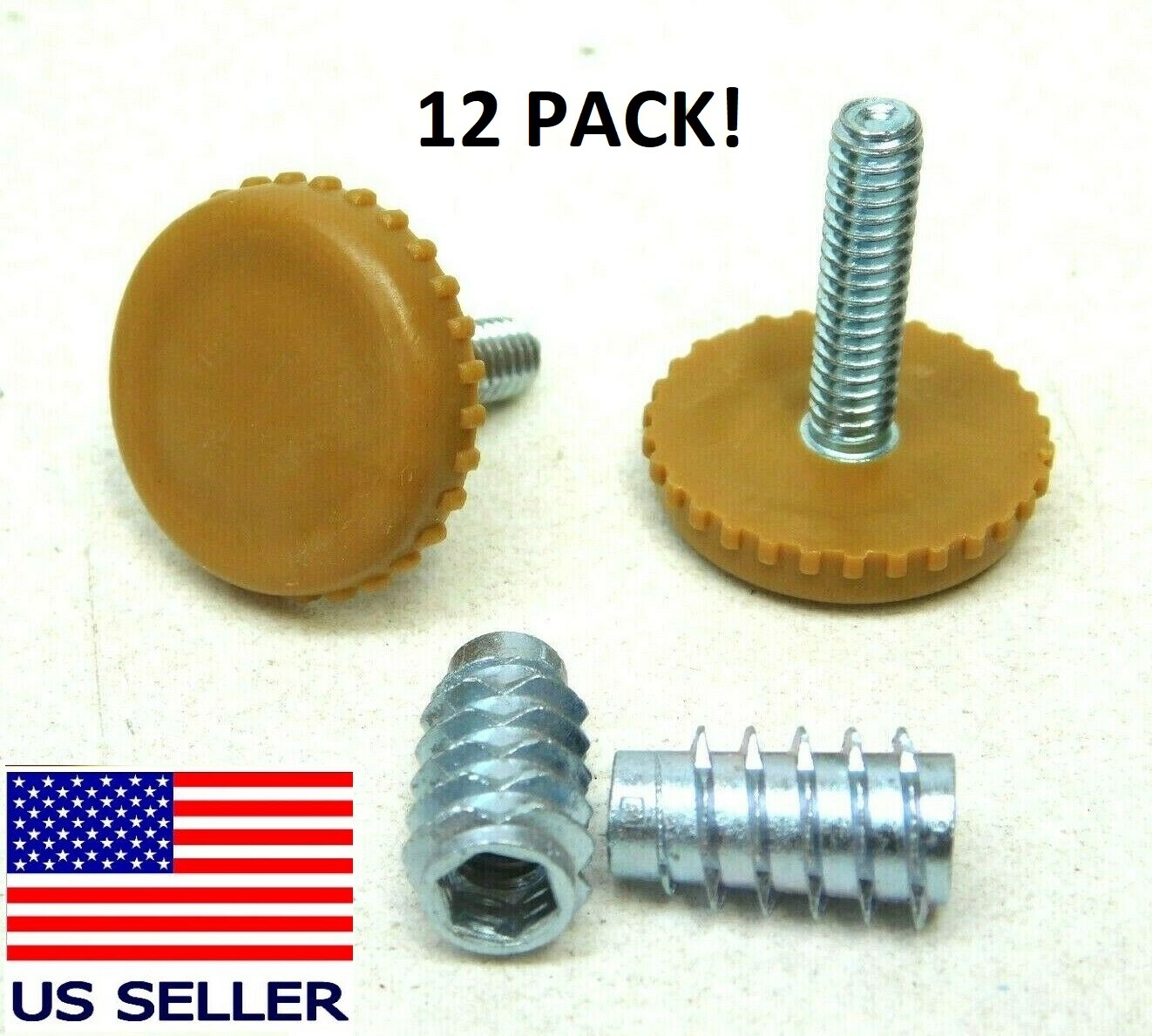 Floor Glide Feet +inserts 1/4-20 X 1"  X 1-1/8"