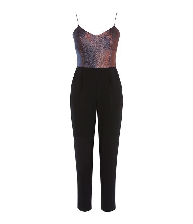 KAREN MILLEN  Metallic Bodice Tailored Jumpsuit. Limited Edition. NWT. US4/ UK8.