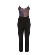KAREN MILLEN Metallic Bodice Tailored Jumpsuit. Limited Edition. NWT. US4/ UK8.