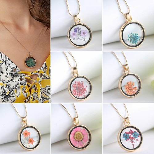 Women Circle Dried Flowers Sliver 