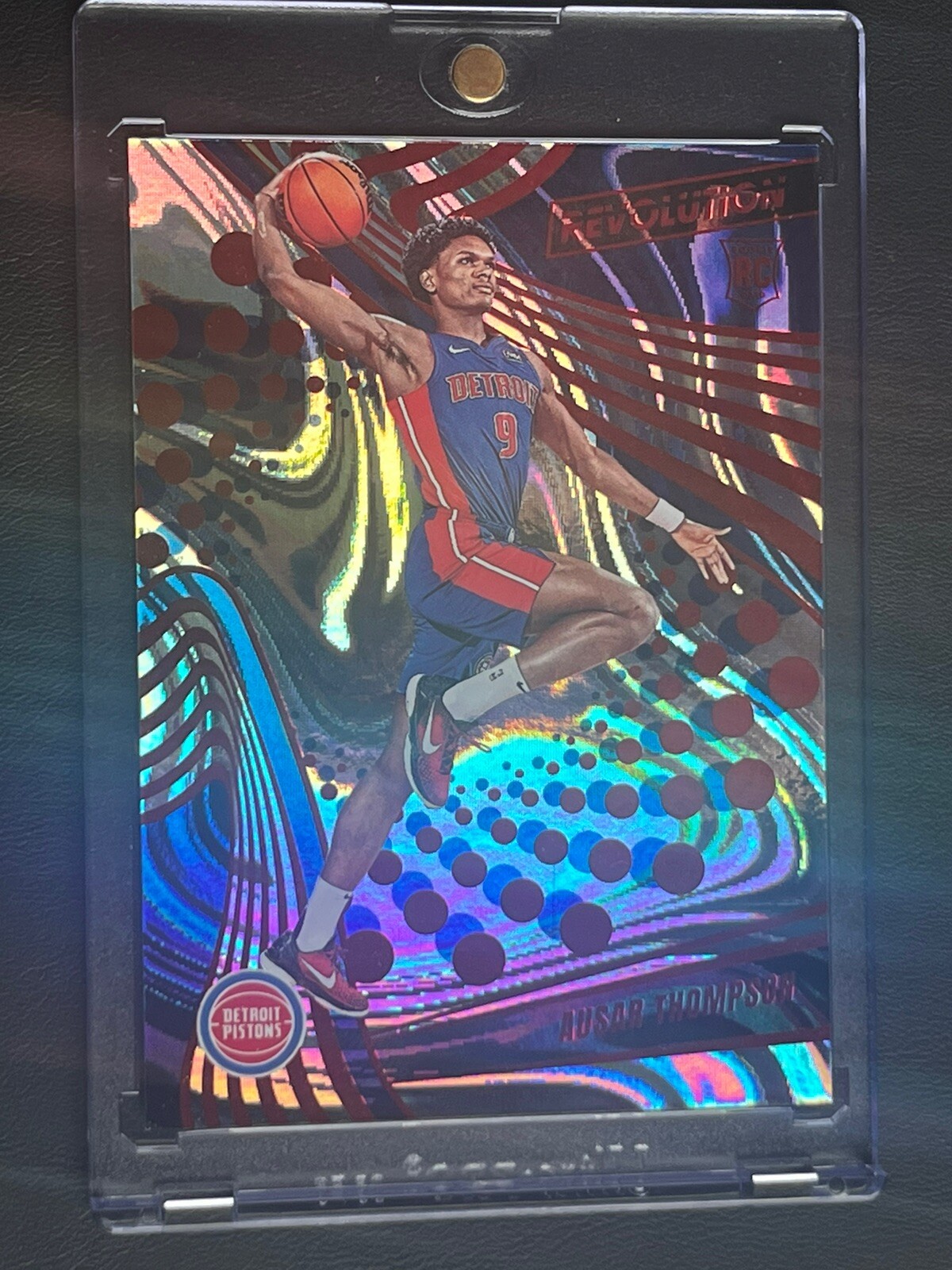 2023-24 Revolution 🏀 Ausar Thompson Rookie Red Swirl #d /199 Pistons RC