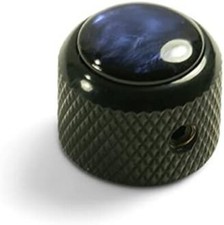 NEW - Q-Parts Dome Knob - BLUE PEARL ON DARK BLACK, KDBD-0151