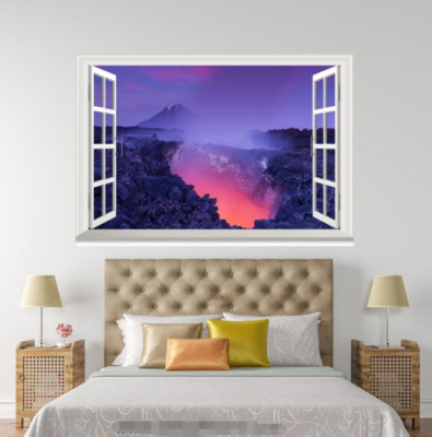 3D Lila Himmel 5875 Offen Windows WallPaper Wandbilder Mauer Druck Deco Carly