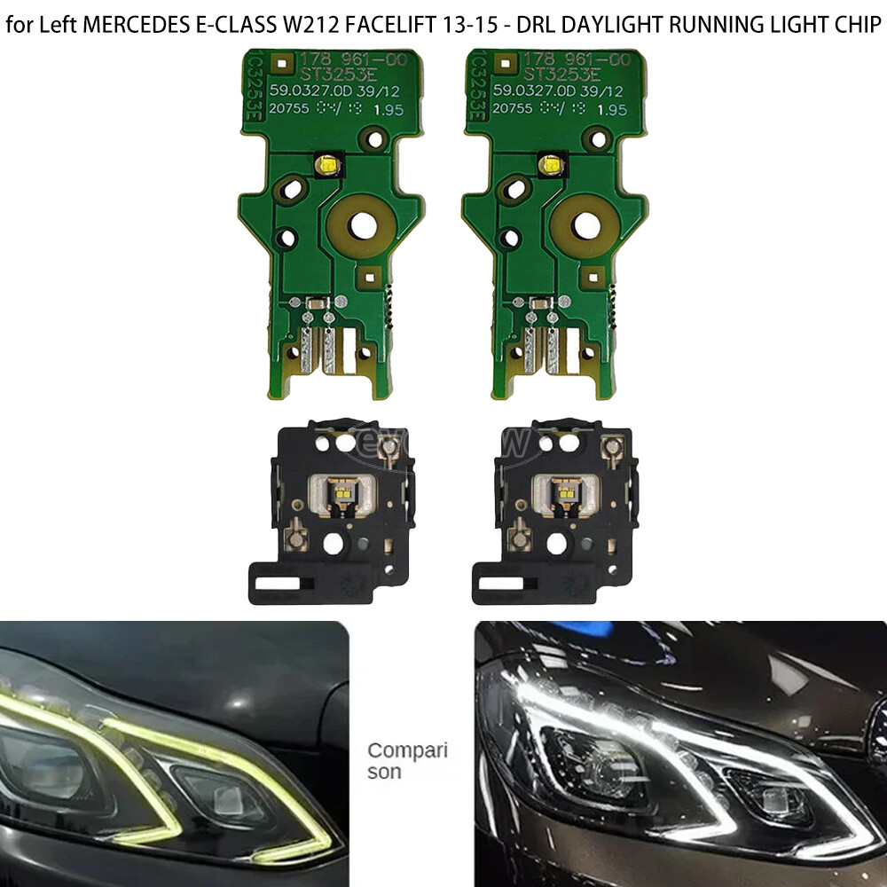 Left DRL Daytime Running Light LED Boards For Mercedes-Benz E