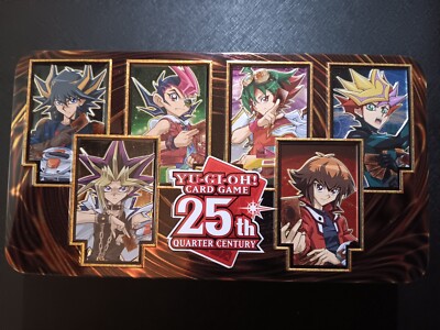 yugioh 25th anniversary tin promo cards Yugioh 25th Anniversary Quarter Century Tin: Dueling Heroes Case (12 Tins) main image 0