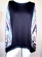 Neiman Marcus Black Multicolor Print Top Blouse Size: L Neiman Marcus Black Multicolor Print Top Blouse Size: L
