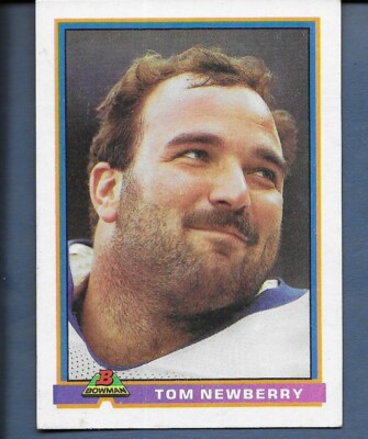 1991 Bowman Football #256 Tom Newberry RAMS NM 