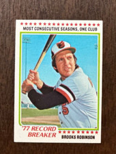 Brooks Robinson ~ 1978 Topps Vintage Baseball Card #4/‘77 Record Breaker