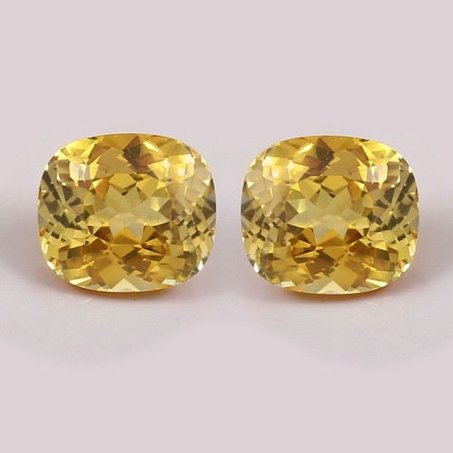 Saphir Jaune De Ceylan Naturel, 6.4x5.7 Mm, 0.88 Ct, Rare, Neuf