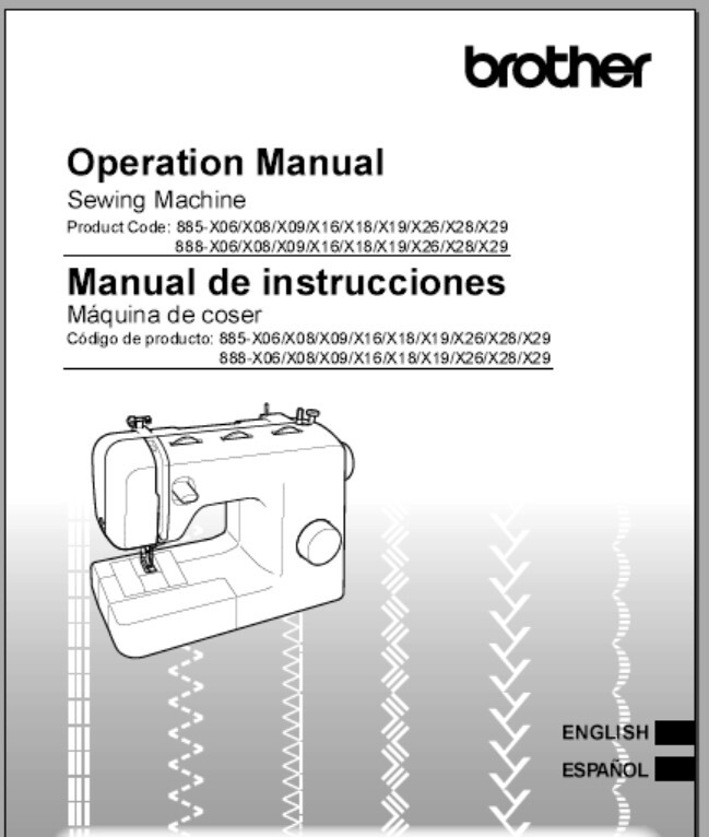 Brother GX37 Sewing Machine Instruction Manual Users Guide PDF on