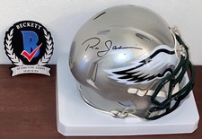 Ron Jaworski Signed Philadelphia Eagles Flash Mini Helmet Beckett Witness