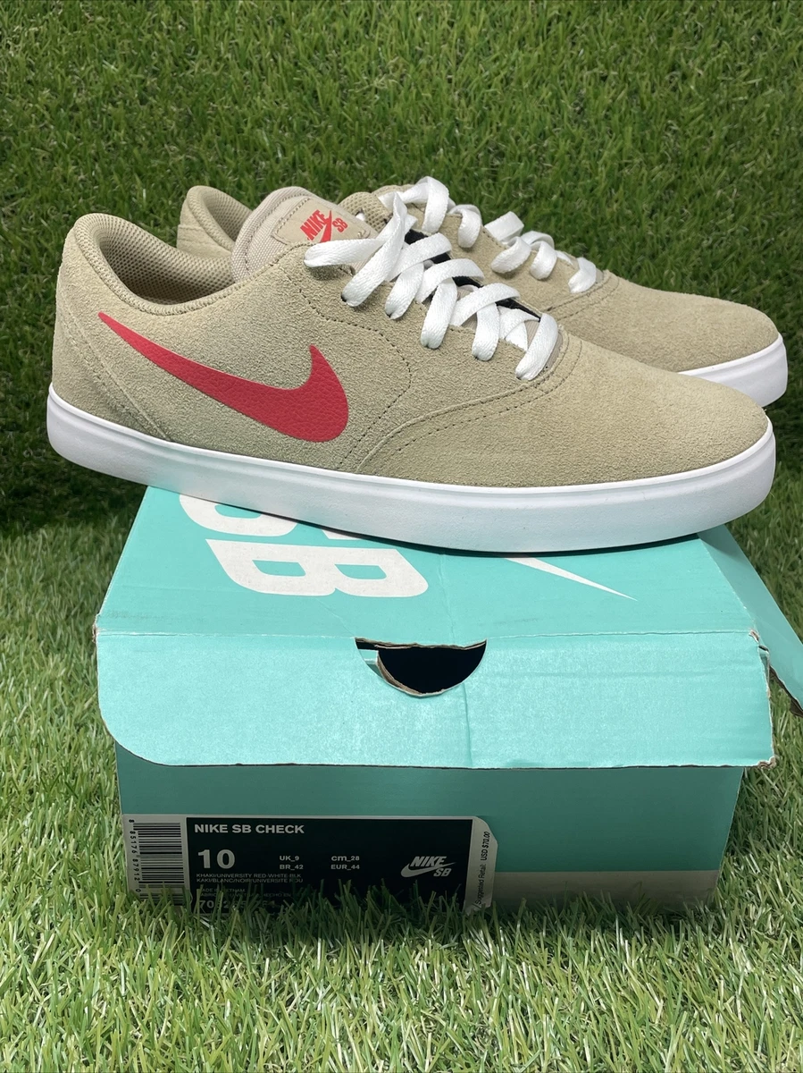 comentario mezcla Anuncio SOLD OUT Nike SB Check Tan Beige Red Skate Shoes 705265 261 Size 10 | eBay