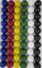 60 LARGE 1" (25mm) Replacement Chinese Checker Board Game Solid GLASS MARBLES