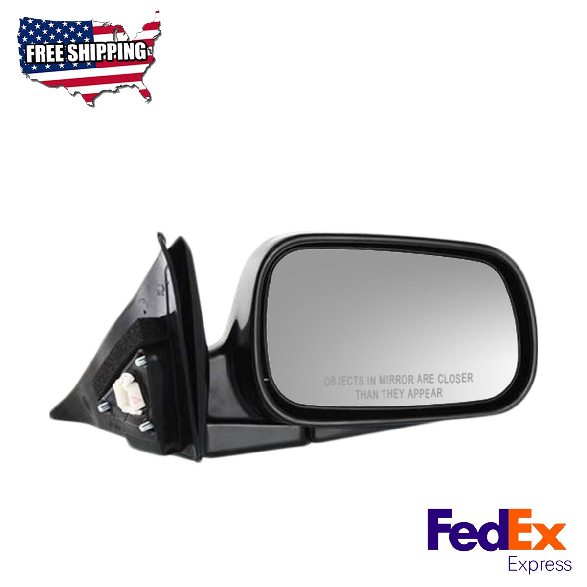 Mirror Paintable Power Glass Passenger Side for 1994-1997 Honda Accord