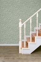 Vliestapete Floral BläTter Ranken Muster Stoffoptik Grau GrüN 47640 (7,12€/1Qm)