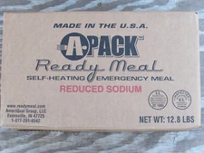 MRE APack A Pack Ready To Eat Reduced Sodium Case of 12 6 Menus 08/26 insp date