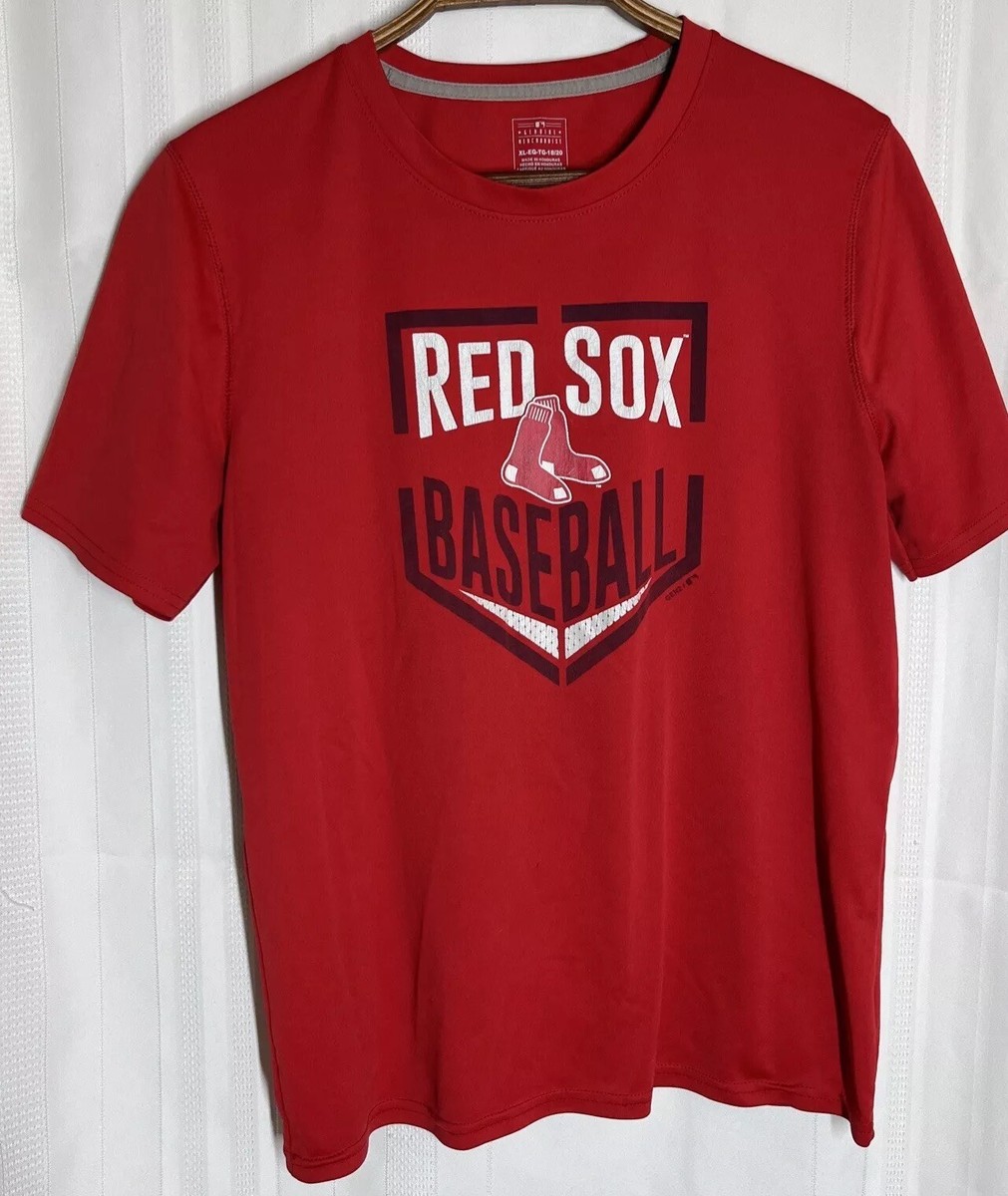 Boston Red Sox Baseball Red Polyester Shirt Size Youth XL (18/20