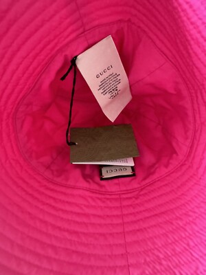 Gucci Double G Logo Cloche Bucket Hat Pink Size M | eBay display picture 3