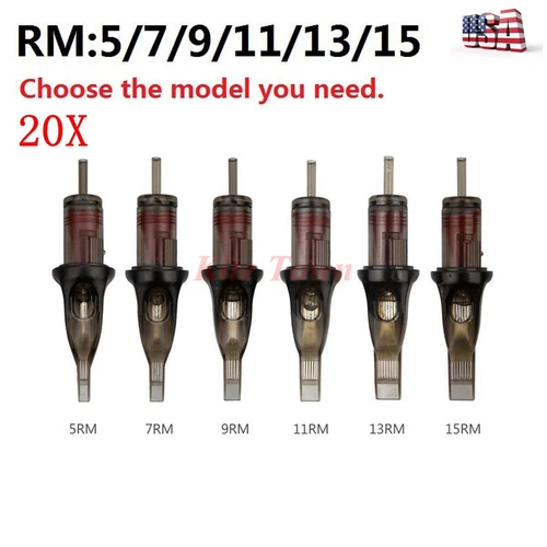 High Quality 20pcs/box Standard Disposable Tattoo Needle Cartridges RL/RS/RM/M1 image 9