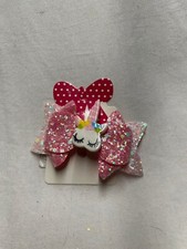 Hair Clip- SMall Unicorn Glitter Bow