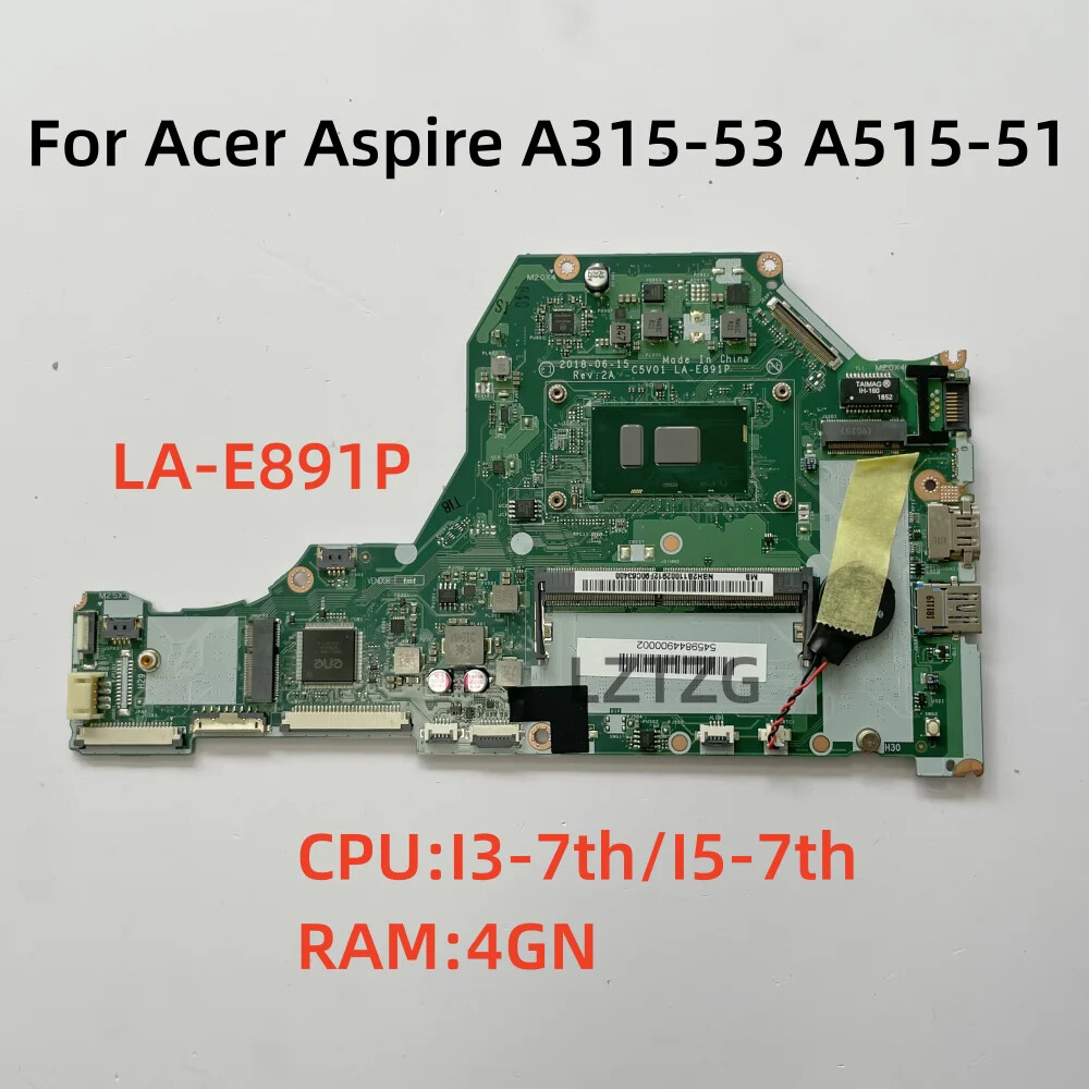 LA-E891P For Acer Aspire A315-53 A515-51 Motherboard CPU I3/I5 RAM