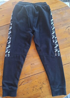 PUMA Sweatpants Boys Small (8) Casual Fleece Elastic Pants Full Length Black