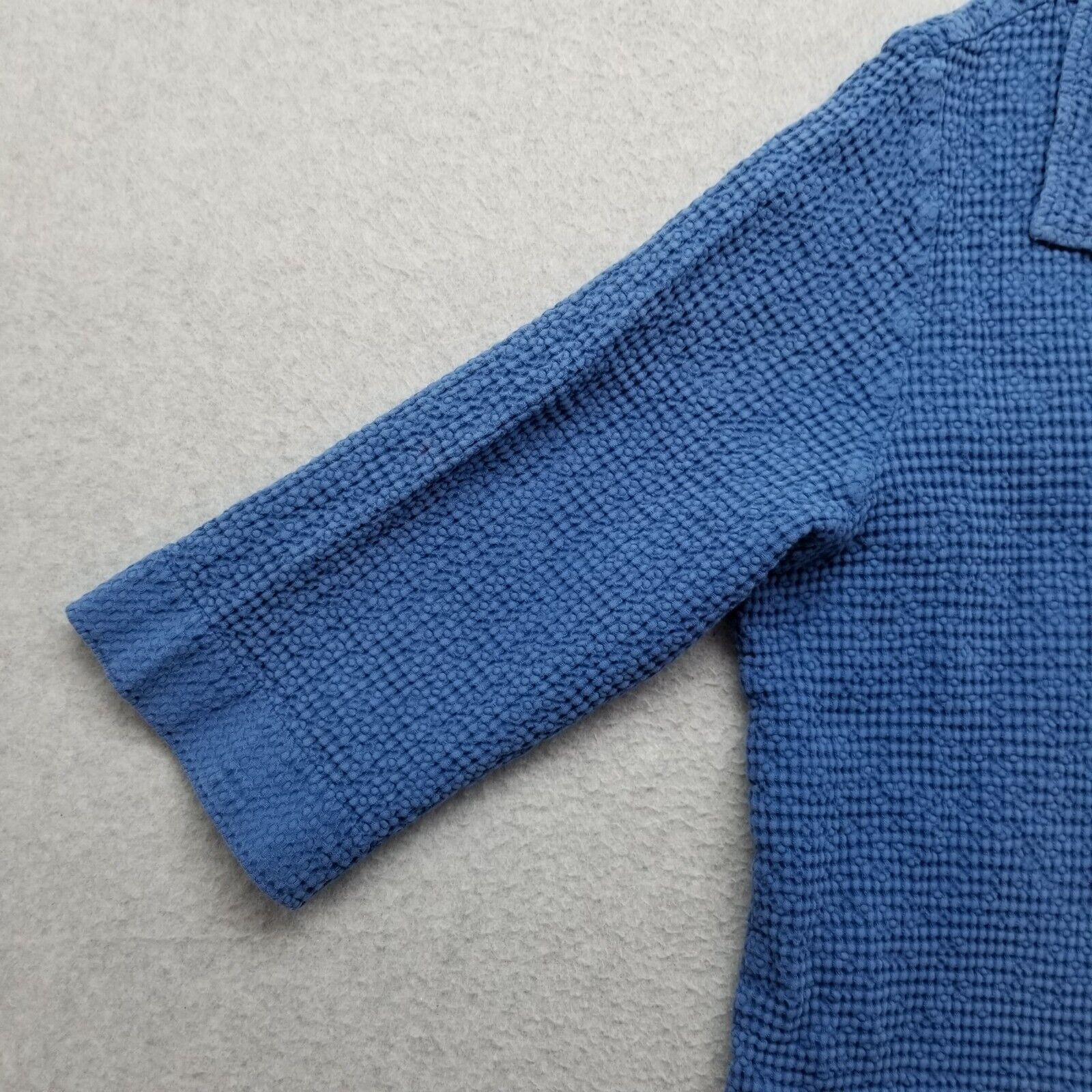 Produce Company Blouse Womens Medium Blue Buttons eBay