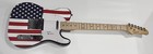 BILL CLINTON SIGNED CUSTOM USA FLAG ELECTRIC GUITAR 42ND PRESIDENT JSA LOA — photo 1