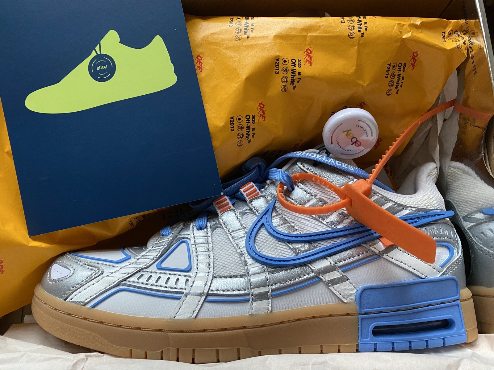 OFF WHITE X NIKE Bianco sporco x Nike gomma schiacciata ""UNC"" CU6015 100 da uomo taglia 9 US nuove con scatola