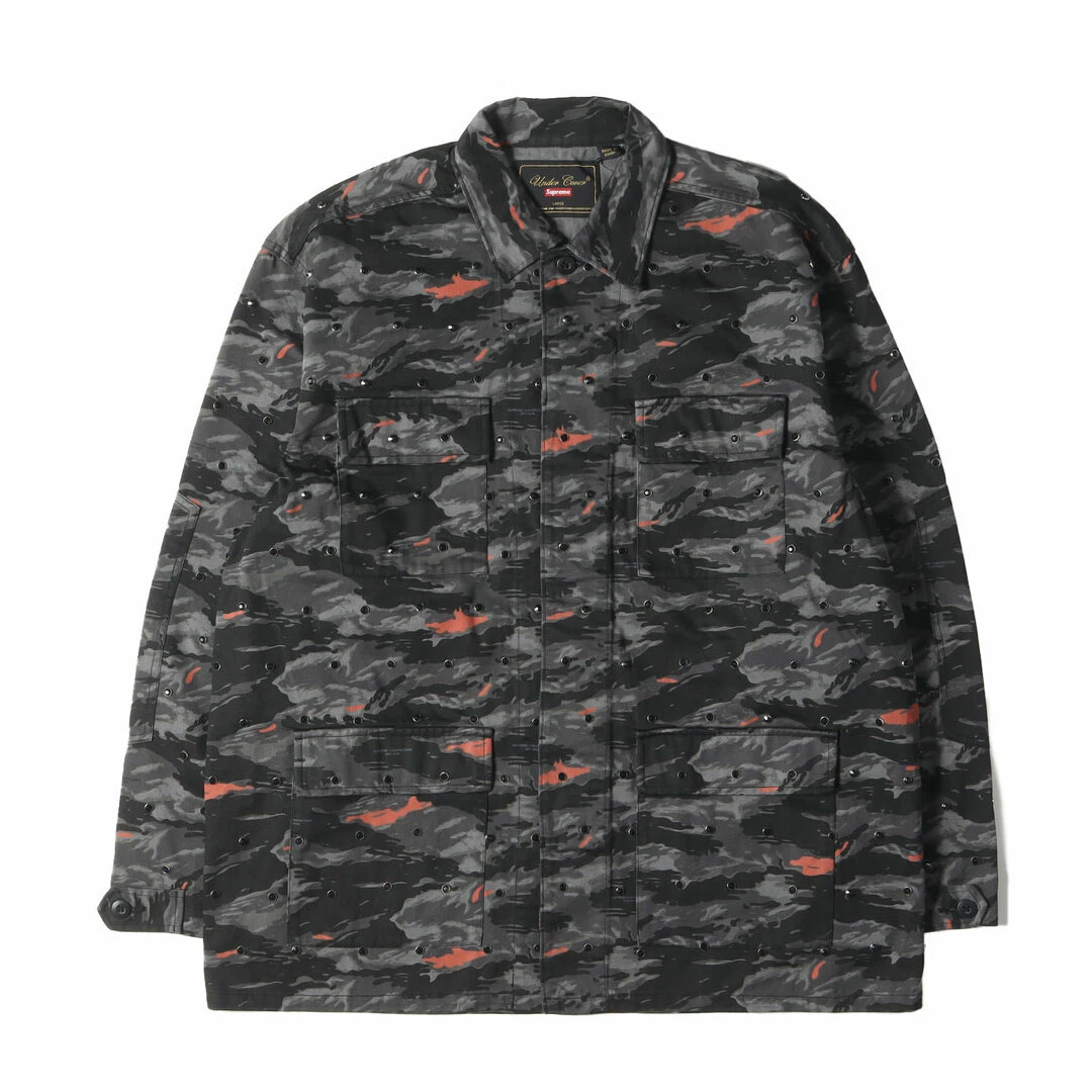 Veste Supreme Taille : L 23SS UNDERCOVER Cloutée Militaire EDR Noir Occasion BEEG 0