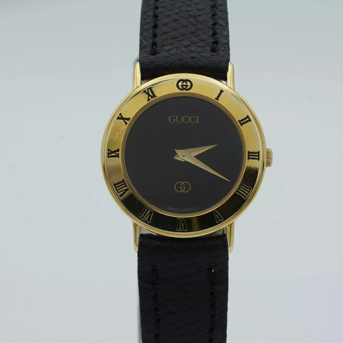 GUCCI VINTAGE DAMEN UHR 3000L 25MM SCHÖNER ZUSTAND RAR VERGOLDET G042