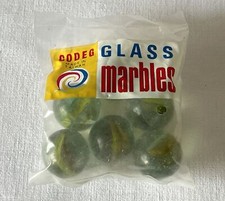 Unopened Pack of 6 Mixed Vintage CODEG ~1" Machine Made Cats Eye Marbles 1 Inch