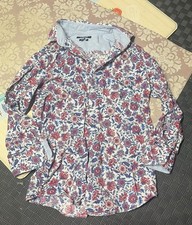 Chaps Floral Pattern Dress Shirt With Collar And Buttons