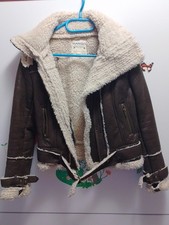 NEU: MANGO ECHTLEDER- JACKE, angenehm weich, warmes braun, Gr. S