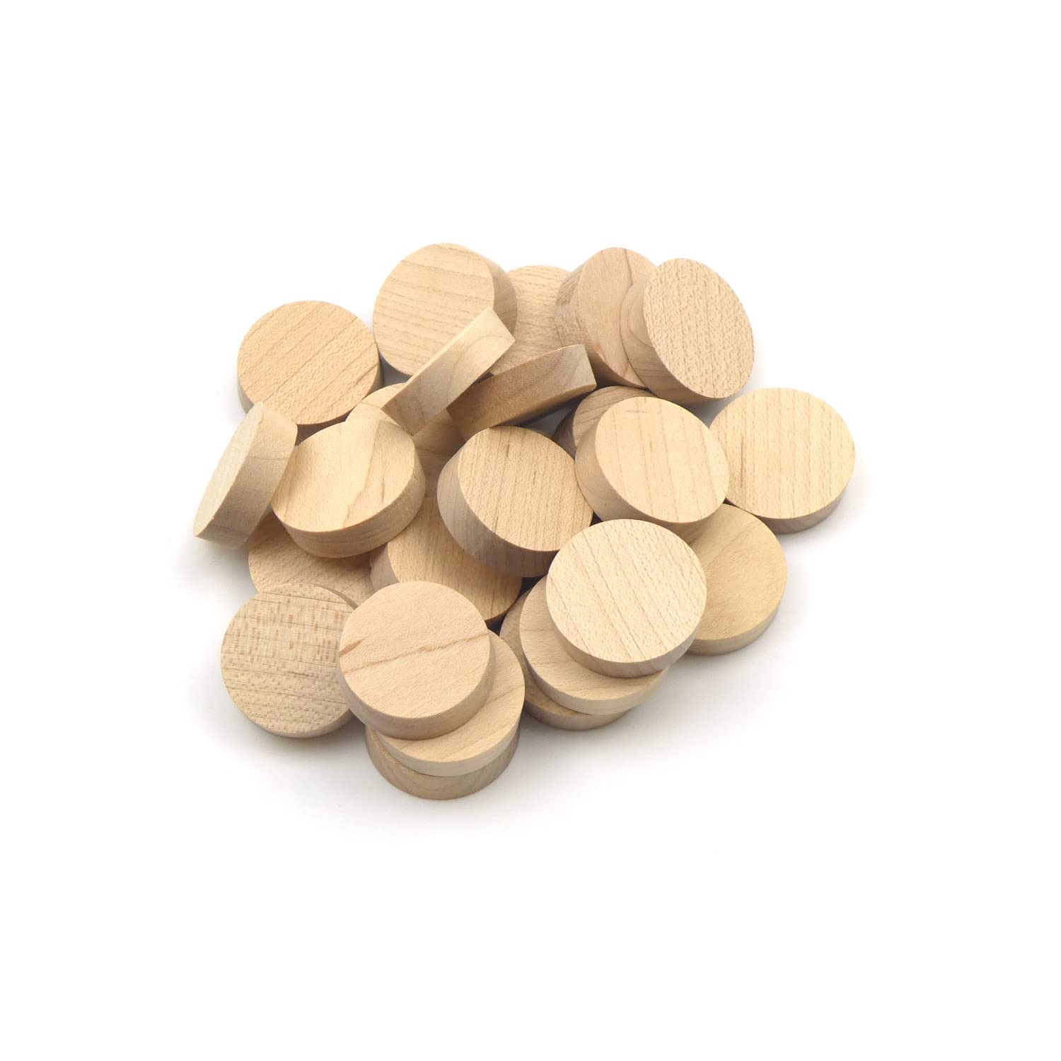 Oakcrafts - 1"" - 25.4mm Maple Flat Head Cross Grain Plug - Pack of 25