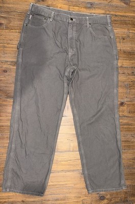 Carhartt B159-CHR Gray Loose Baggy Wide Leg Carpenter Pants Men's 40x32