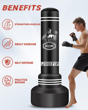 Sacco Da Boxe Autoportante 180cm NZQXJXZ - Per Allenamento MMA, Muay Thai, Con Guanti - Foto 7