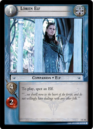 Lorien Elf - Foil Moderately Played LOTR: Fellowship of the Ring (Foil)