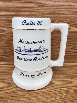 VINTAGE Massachusetts Maritime Academy Stein Mug Cup State Of Maine Cruise '85 