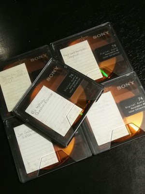 5x Sony MiniDisc MD 74 Minuten Minidisk