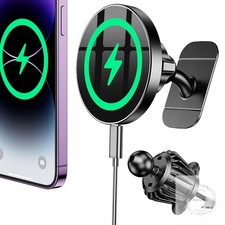 Magsafe Car Mount Charger, Magnetic Wireless Car Charger for iPhone Magsafe Car