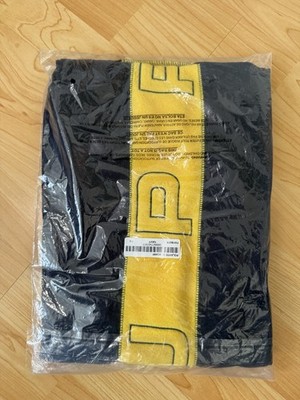 紺 Supreme Polartec Logo Scarf AUTHENTIC SUPREME POLARTEC ® SCARF NAVY BLUE / YELLOW FW18 NEW