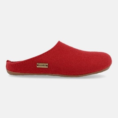 Haflinger Hausschuhe Everest Fundus Filz Pantoffel Wolle rubin rot