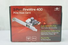Vantec UGT-FW200 3-Port Firewire 400 PCI-e Host Card Plug & Play NEW SEALED