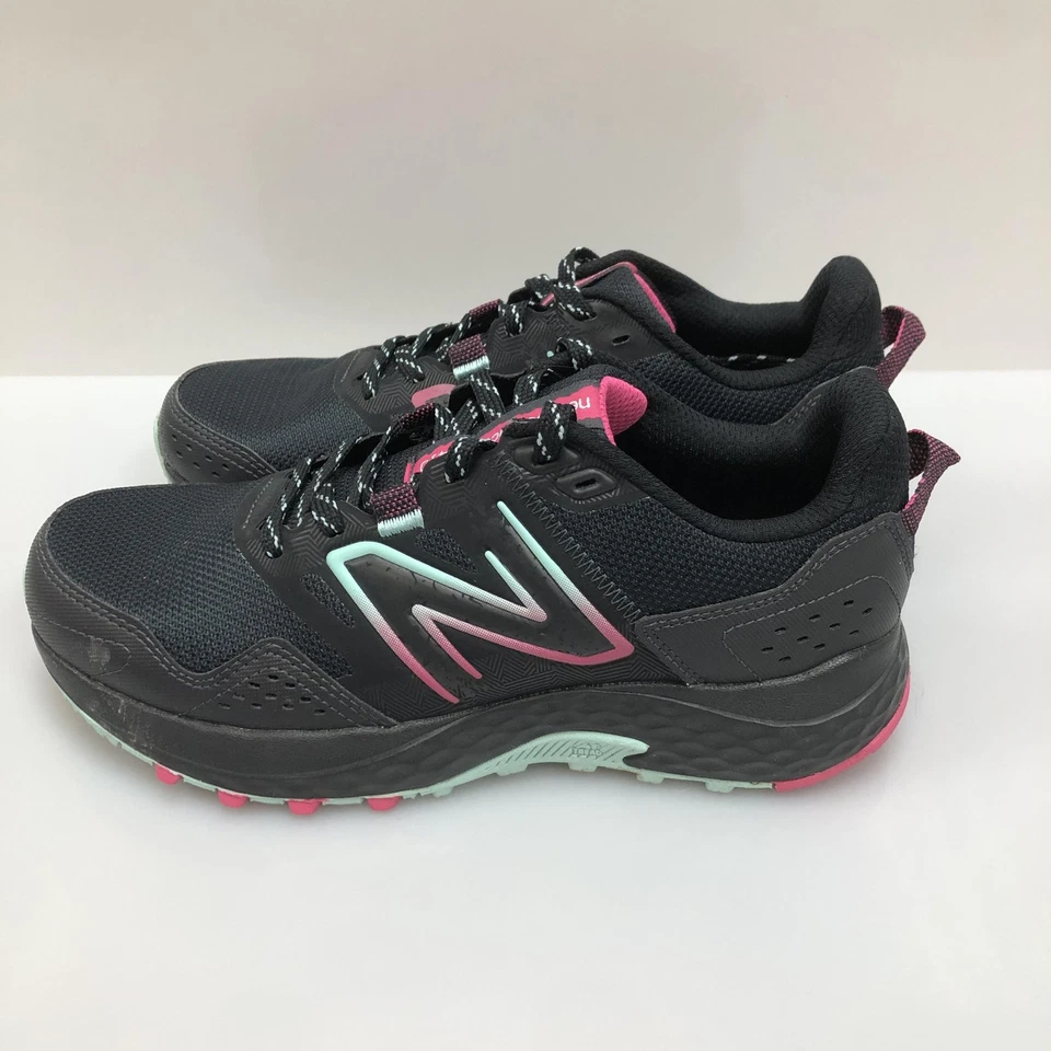 New Balance Shoes Womens Size 7 Black Pink Teal 410 Trail Running Sneakers Logo - Image 4 of 4