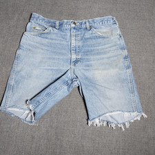 Mens Vintage Lee Riders Jean Shorts Cut Off 33w USA 36 tagged 