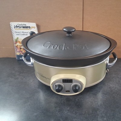 Crock Pot Versaware Pro Slow Cooker Model SCVI600B SC37 Beige 6 QT Quart