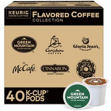   Flavored Coffee Variety Pack, Single Serve K-Cup Pods, 40ct