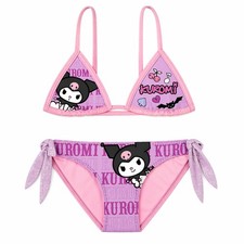 Sanrio Kuromi Kids Bikini Set Polyester Summer Swimwear Swimwear