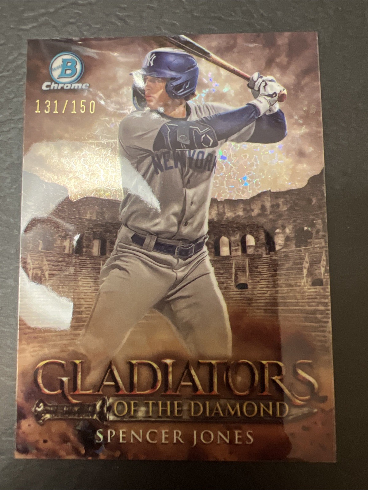 Spencer Jones 2024 Bowman Gladiators Of The Diamond Refractor Mini Diamond /150